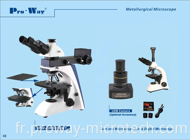 Microscope métallurgique professionnel de haute qualité (PW-BK5000MT)